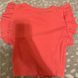 Zara Ruffle Top- Coral